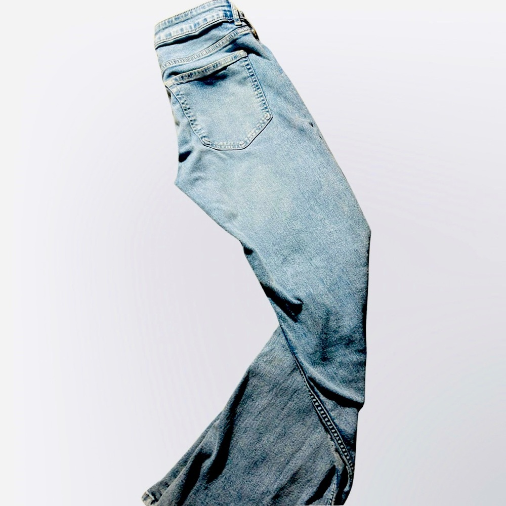 &Denim by H&M Bootcut Distressed Low-Rise Jeans